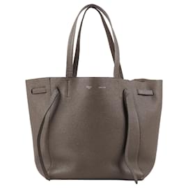Céline-Celine Small Cabas Phantom Leather Tote Bag in Grey-Grey