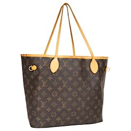 Louis Vuitton-Louis Vuitton Canvas Monogram Neverfull MM Shopper Bag-Brown
