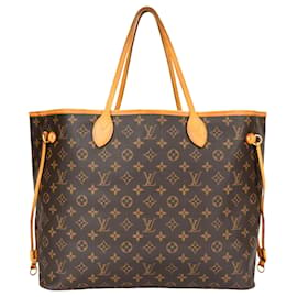 Louis Vuitton-Sac cabas Louis Vuitton en toile monogramme Neverfull GM-Marron