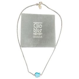 Clio Blue Colares Prata Azul claro