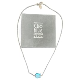 Clio Blue-Colliers-Argenté,Bleu clair