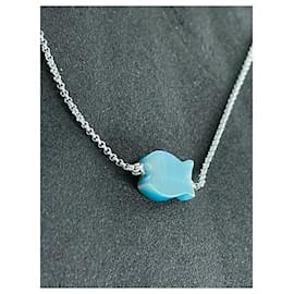 Clio Blue-Necklaces-Silvery,Light blue