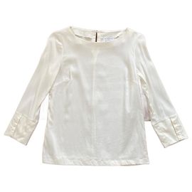Blusa Cartier de seda cor eggshell Fora de branco