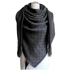 Gucci-ggweb antracite new scarf-Dark grey