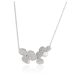 Tiffany & Co-TIFFANY & CO. Paper Flowers Fashion Necklace in  Platinum 0.78 ctw-Silvery,Metallic