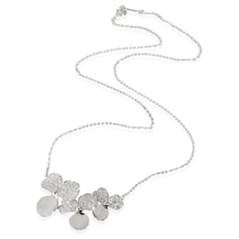 Tiffany & Co-TIFFANY & CO. Paper Flowers Fashion Necklace in  Platinum 0.78 ctw-Silvery,Metallic