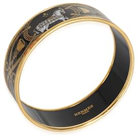 Hermès-Hermès Grand Apparat Enamel Bracelet , 62mm-Golden,Metallic