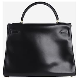 Hermès-Black 1994 Kelly 32 bag in Box Calf leather-Black