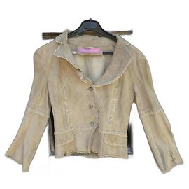 Ventcouvert Wildlederjacke Beige Beige