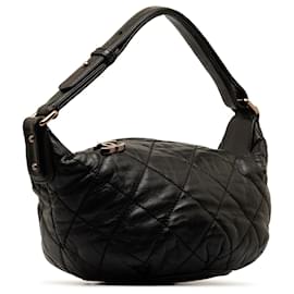 Chanel-Chanel Black Quilted Lambskin Cloudy Bundle Hobo-Black