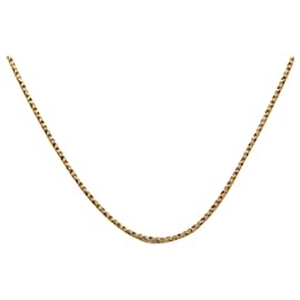 Dior-Collar de cadena con logotipo ovalado CD dorado Dior-Dorado