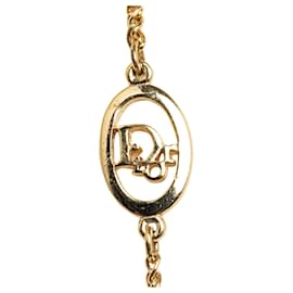 Dior-Collier chaîne à logo ovale CD Dior doré-Doré