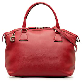 Gucci-Bolsa Gucci Vermelha Conversível GG Charm Dome-Vermelho