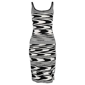 Missoni-Missoni Stretch Abstract-Pattern Midi Dress In Black Viscose-Other,Python print