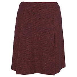Apc-A.P.C. Knee Length Skirt in Red Wool-Red