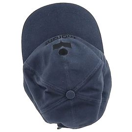 Isabel Marant Tyron Logo-Embroidered Baseball Cap in Navy Blue Cotton Navy blue