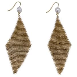 Tiffany & Co-TIFFANY & CO. ELSA PERETTI 18ct Diamond Drop Earrings  in 18 carat yellow gold-Golden