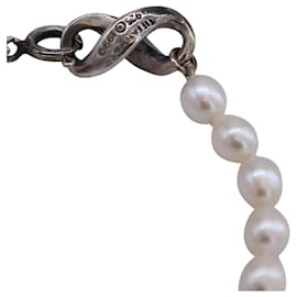Tiffany & Co-TIFFANY & CO. Bracelet Perle en Perles Blanches-Blanc,Écru