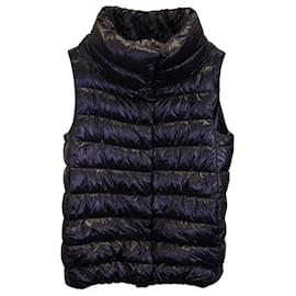 Herno-Herno Quilted Puffer Vest in Black Polyamide-Black
