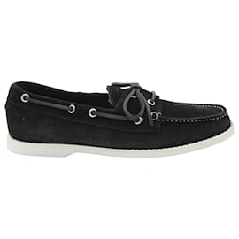 Saint Laurent-Saint Laurent Boat Shoes in Black Suede-Black