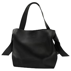 Acne-Acne Studios Musubi Midi Shoulder Bag in Black Leather-Black