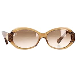 Louis Vuitton-Louis Vuitton Soupçon Sunglasses Z0094W in Beige Glitter Acetate-Beige
