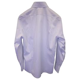 Brunello Cucinelli-Camisa Brunello Cucinelli de algodón azul claro con botones-Azul,Azul claro