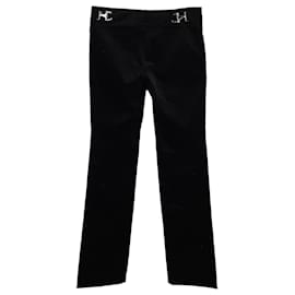 Gucci-Gucci Trousers in Black Velvet-Black