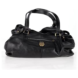 Mulberry-Mulberry Somerset Shoulder Tote Bag in Black Calfskin Leather-Black