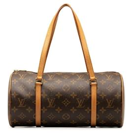 Louis Vuitton-Louis Vuitton Monogram Papillon 30 con bolsa de lona bolso M51385 en buen estado-Otro