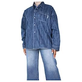 Marni-Camisa jeans listrada azul - tamanho-Azul