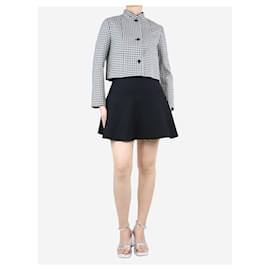 Sandro-Black A-line textured mini skirt - size S-Black
