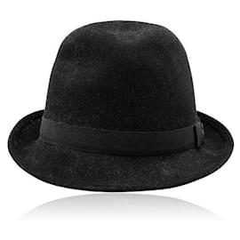 Chanel-Sombrero de fieltro de conejo-Negro