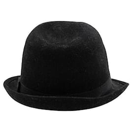 Chanel-Sombrero de fieltro de conejo-Negro