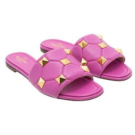 Valentino Römisches Gestüt 5mm flache Pantoletten Pink