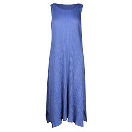 Pleats Please Cornflower Blue Pleated Dress Blue