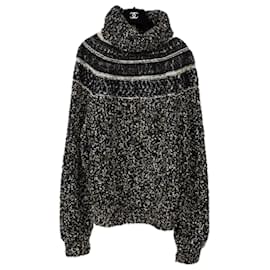 Chanel-Pasarela París / Egipto Lesage Jersey de Tweed-Negro