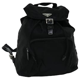 Prada-PRADA Backpack Nylon Black Auth bs13133-Black
