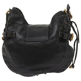 Chloé-Chloe Shoulder Bag Leather Black Auth ki4150-Black