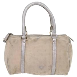 Céline-CELINE Macadam Canvas Hand Bag Clutch Bag PVC 4Set Brown Beige Auth bs12454-Brown,Beige