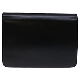 Christian Dior-Christian Dior Chain Shoulder Bag Leather Black Auth 69404-Black