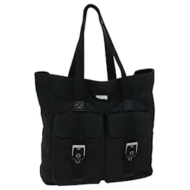 Gucci-GUCCI Tote Bag Nylon Black 141196 Auth ti1592-Black