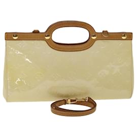 Louis Vuitton-LOUIS VUITTON Monogram Vernis Roxbury Drive Hand Bag Perle M91374 LV Auth 47721-Other