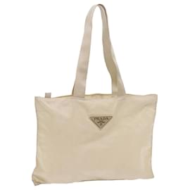 Prada-PRADA Shoulder Bag Nylon Beige Auth bs11906-Beige