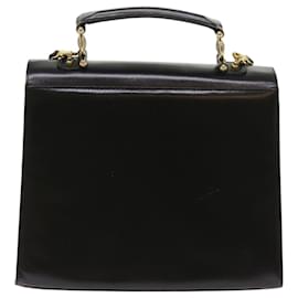 Gianni Versace-Gianni Versace Hand Bag Leather 2way Black Auth am5762-Black