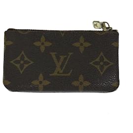 Louis Vuitton-Bolsa Moeda M LOUIS VUITTON Monograma Pochette Cles M62650 Autenticação de LV 69413-Monograma