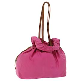Prada-Prada Tote Bag Nylon Rosa Auth bs13156-Rosa