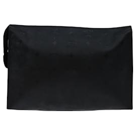 MCM-MCM Vicetos Logogram Clutch Bag PVC Black Auth bs12848-Black