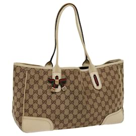 Gucci-GUCCI GG Canvas Web Sherry Line Tote Bag Beige Rouge Vert 163805 Authentification1578-Rouge,Beige,Vert