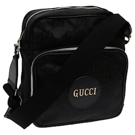 Gucci-Gucci Bolso de hombro de lona con GG negro 625858 base de autenticación13139-Negro
